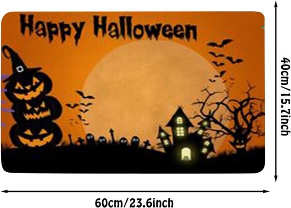 Halloween Decorations Halloween Door Mats Gothic Welcome Mats Skeleton Skull Doormat Indoor Spooky Welcome Mat Outdoor Indoor Hone Decor Halloween Welcome Mats for Garden Patio - Image 3