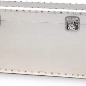 Baxton Studio Serge Silver Metal Storage Trunk