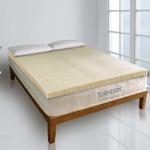 7 Zone Green Natural Organic Latex Mattress Topper Queen Size – 2 inch – Soft Plush Pillow Top – GOLS Certified Latex Foam Bed Pad for Side Sleepers Zonal Support Durable and Breathable