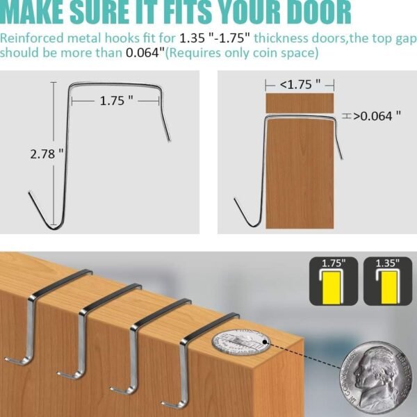Tiblue Over The Door Shoe Organizers 35 Mesh Pockets Hanging Shoe Organizer Shoe Rack For Closet Entryway Bedroom Bathroom Pantry Shoe Holder, Men Sneakers, Women High Heeled Shoes, Flip Flops Black - Image 9