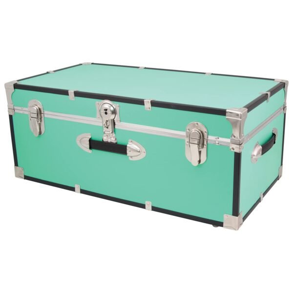 Seward Trunk Traveler 30" Trunk with Wheels & Lock, Teal - Image 2