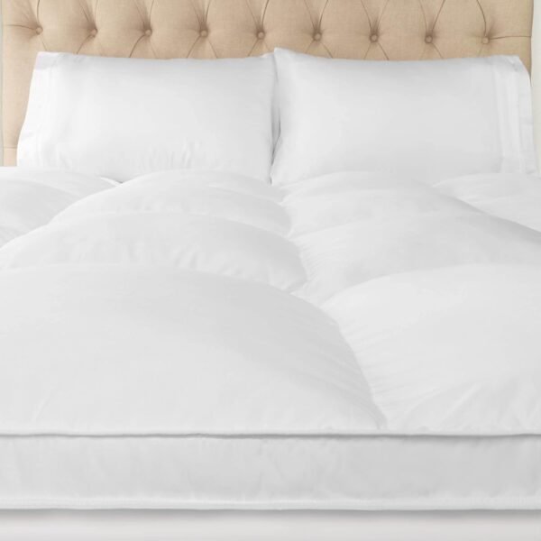 Superior Mattress Topper, Down Alternative, 2 Inch Deep Sized Bed Pillow Top, Comfort Pad, Fluffy Mattress-Topper Protector, Plush Cooling Extra Soft, Hotel Quality, All-Season, Twin XL, White - Image 8