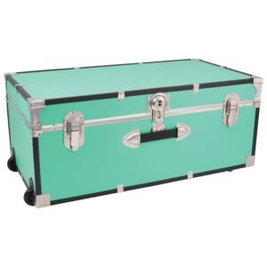 Seward Trunk Traveler 30″ Trunk with Wheels & Lock, Teal