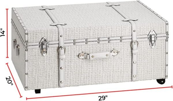 DormCo Texture® Brand Trunk - White Threaded Silver - Image 5