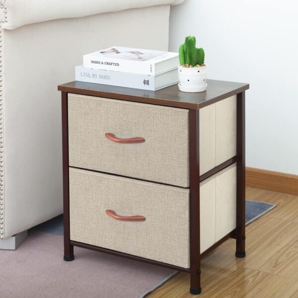 AZL1 Life Concept Storage Dresser Furniture Organizer Unit with 2 Drawers for Bedroom, Hallway, Entryway and Closets, Beige - Image 4