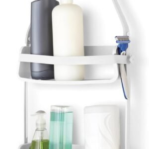 Umbra Flex Hanging Shower Caddy, Bathtub Shelf and Bathroom Organizer, White