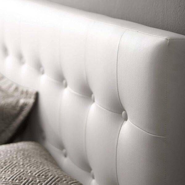 Modway MOD-5173 Emily Tufted Button Faux Leather Upholstered Full Headboard in White - Image 8