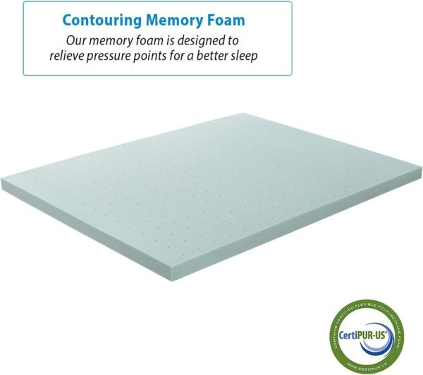 Nestl Mattress Topper, 4 Inch Memory Foam Topper, Gel Infused Memory Foam Mattress Topper, Ventilated Design Mattress Pad, Twin XL - Image 6