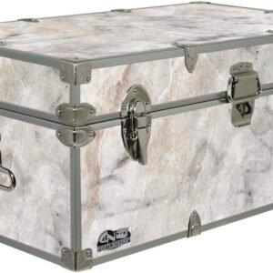C&N Footlockers Designer Storage Trunks – Nature Themes – 32 x 18 x 13.5 Inches – Durable and Built to Last – Lockable (Marble)