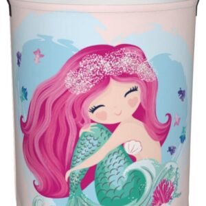 Gbuzozie Mermaid Girl Round Laundry Hamper Cute Storage Basket Toys Clothes Organizer Bin For Home Bathroom Bedroom Dorm Nursery, 62l