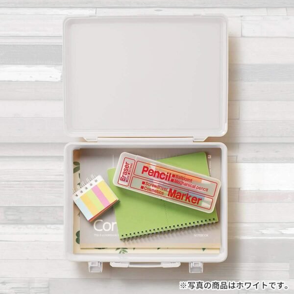 Tenma Hacotto Storage Box, A4 Trunk, White, Approx. 13.4 x 10.6 x 2.8 inches (34 x 27 x 7 cm) - Image 5