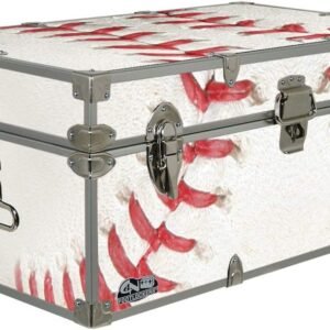 C&N Footlockers Designer Trunk – Sports Themed Storage Trunk – Available in 15 Different Themes – 32x18x13.5 Inches (Baseball)