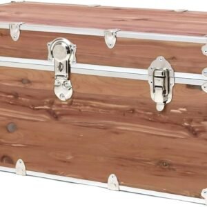 Rhino Trunk & Case Knotty Cedar Large Trunk For Foot Locker Style & End of Bed Storage 32″x18″x14″