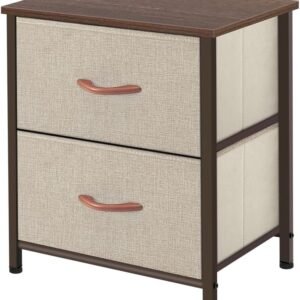 AZL1 Life Concept Storage Dresser Furniture Organizer Unit with 2 Drawers for Bedroom, Hallway, Entryway and Closets, Beige