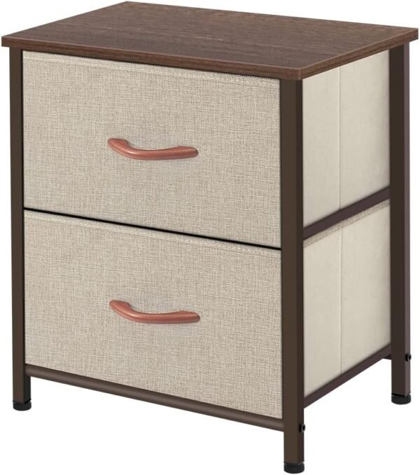 AZL1 Life Concept Storage Dresser Furniture Organizer Unit with 2 Drawers for Bedroom, Hallway, Entryway and Closets, Beige