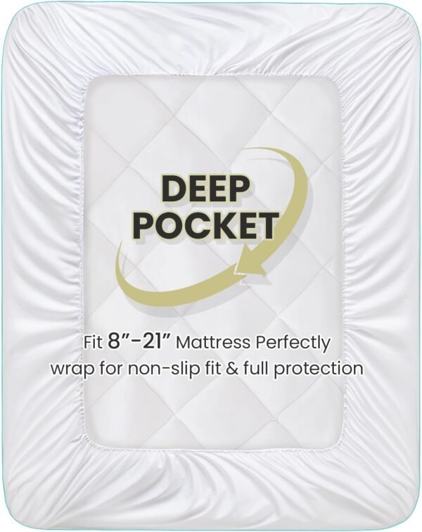 Dual Layer 4 Inch Twin Size Mattress Topper, 2 Inch Cooling Gel Memory Foam Plus 2 Inch Down Alternative Pillow Top with 8-21 Inch Deep Pocket - Image 8