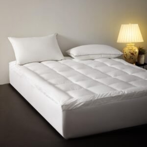 Royoliving Twin XL Size Mattress Topper Extra Thick Mattress Pads Cover Fluffy Soft Elastic Mattress Protector Cotton Top 18″ Deep Pocket Cooling Breathable Mattress Topper (39×80 Inches)