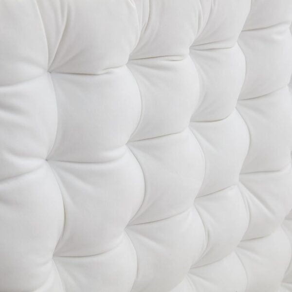 DormCo Rainha Cushion Tufted College Headboard - White Velvet - Image 4