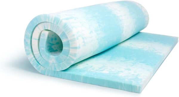 eLuxurySupply 1.5 Inch Memory Foam Mattress Topper - Temperature Regulating Mattress Pad - 2 lb Density for High Support - CertiPUR-US Certified - Twin XL Size