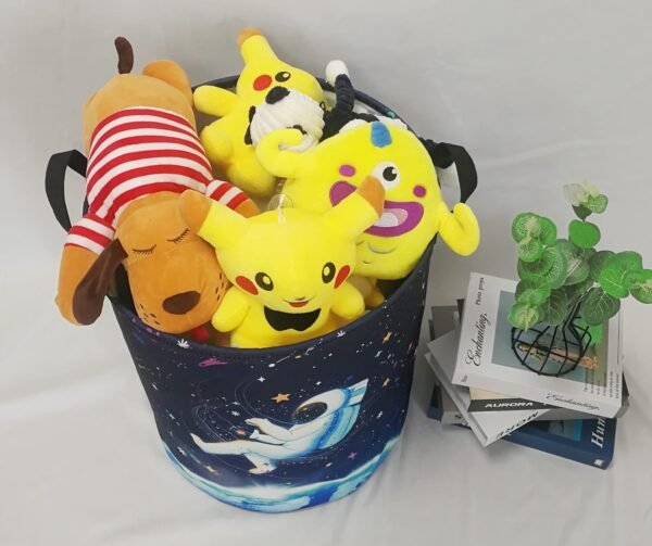 Clothes Basket Laundry Hamper with Handles for Kids Boys Girls Toys Room, Bedroom, Nursery,Home,Gift Basket - Image 6