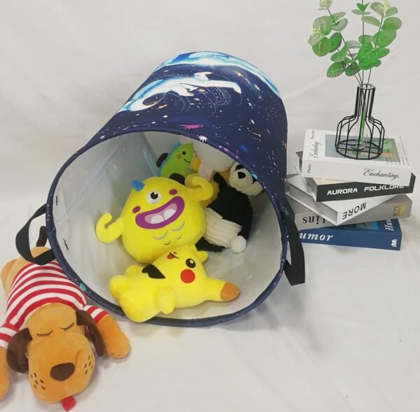 Clothes Basket Laundry Hamper with Handles for Kids Boys Girls Toys Room, Bedroom, Nursery,Home,Gift Basket - Image 7