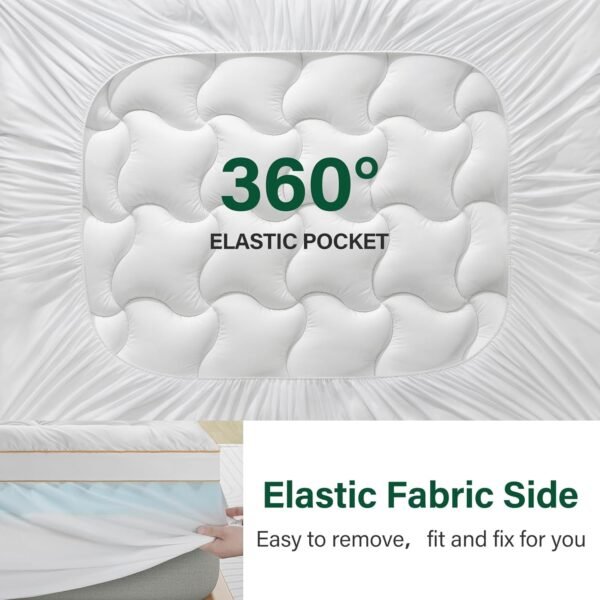 Twin XL Mattress Topper 4 Inch, 2 Inch High Density Foam Bed Topper Twin XL Size for College Dorm Bed Plus 2 Inch Ultra Comfy Mattress Pad Extra Long XL Single Bed Toppers - Image 9