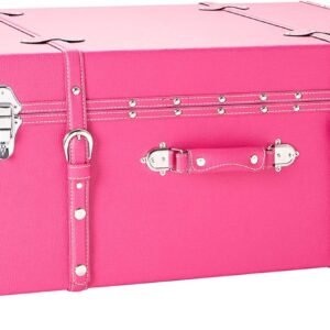DormCo Texture® Brand Wheeled Trunk – Cherry Pink – Large
