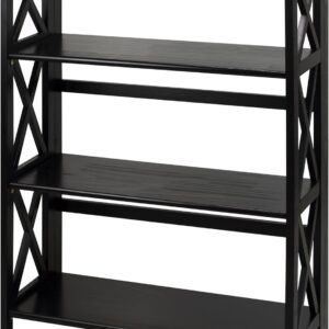 Casual Home Montego 3-Shelf Folding Bookcase, Black (New)