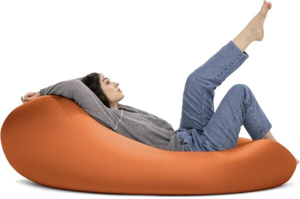 Jaxx Nimbus Spandex Bean Bag Chair for Adults-Furniture for Rec, Family Rooms and More, Large, Orange