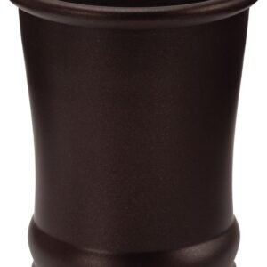 iDesign – 26181 Olivia Metal Tumbler, Makeup Brush Holder and Toothbrush Cup for Bathroom, Countertop, Desk, Dorm, College, and Vanity, 3.25″ x 3.25″ x 4.25″, Bronze (Pack of 2)