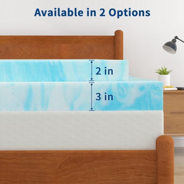 IULULU Mattress Topper, 3 Inch Gel Memory Foam Mattress Topper, Twin XL, CertiPUR-US Certified - Image 4