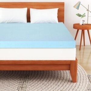 IULULU Mattress Topper – 2 Inch Gel Memory Foam Mattress Topper for Twin Size Bed, Blue