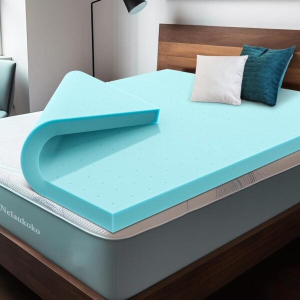 3 Inch Twin XL Memory Foam Mattress Topper, Single XL Foam Mattress Topper for College Dorm, College Dorm Essentials, Twin Extra Long XL Gel Infused Soft Foam Mattress Pad for College Dorm Single Bed