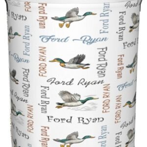 Custom Baby Hamper for Nursery Boy Girl Mallard Duck Baby Laundry Basket with Name Laundry Hamper Baby Nursery Hamper Personalized Kids Baby Gift Baskets Bin Storage Basket Orgnizer