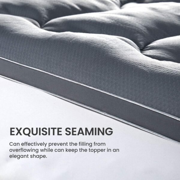 SLEEP ZONE Extra Long Twin Mattress Topper for College Dorm Cooling Mattress Pad Cover Fluffy Down Alternative Bed Topper 8-21 Inch Deep Pocket, Twin XL - Image 4