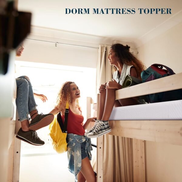2 Inch Gel Memory Foam Mattress Topper Twin XL, Cooling Bed Topper with Removable Cover, Soft & Pain Relief & Breathable, CertiPUR-US & Oeko-Tex Certified - Image 5