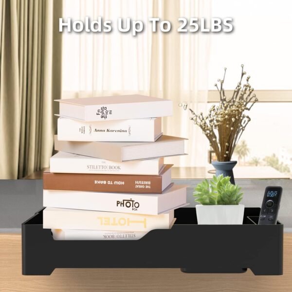 Bedside Shelf, Foldable Bunk Bed Shelf Organizer, Clip On Nightstand for College Dorm Room Essentials Table Caddy with Cup/Cord Holder for Bunk Organizer Bedroom Students - Image 4