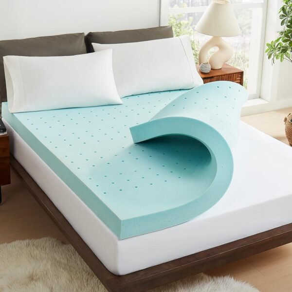 4 Inch Cooling Mattress Topper Twin XL - Memory Foam Mattress Topper - High Density Cooling Mattress Topper - Upgraded Memory Foam Mattress - Soft Bed Topper - CertiPUR-US and OEKO-TEX Certified