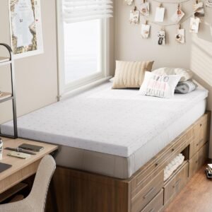 3″ [Twin XL] Mattress Topper, Memory Foam Mattress Topper Twin Extra Long for College Dorm with Ultra Soft Cover & Corner Straps, Lavender Infused CertiPUR-US Certified
