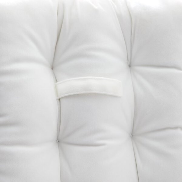 DormCo Rainha Cushion Tufted College Headboard - White Velvet - Image 5