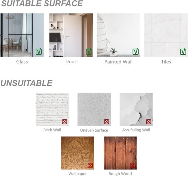 Delma Full Body Length Mirror Tiles Wall Mounted, 14'' x 12'' For Bedroom, Home Gym, Door (Glass - Frameless - 8PCS) - Image 4