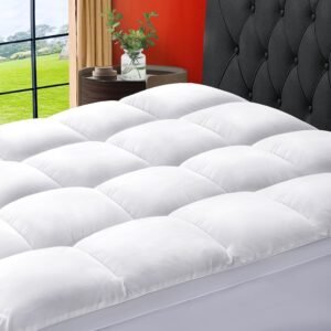 SOPAT Mattress Topper Twin XL Size Extra Thick Mattress Pad 8-21″ Deep Pocket Soft Down Alternative Fill Mattress Protector Pillow Top Mattress Cover (39×80 Inches, White)
