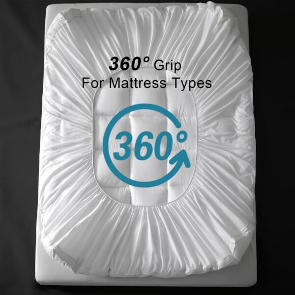 Royoliving Twin XL Size Mattress Topper Extra Thick Mattress Pads Cover Fluffy Soft Elastic Mattress Protector Cotton Top 18" Deep Pocket Cooling Breathable Mattress Topper (39x80 Inches) - Image 4