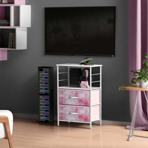 Sorbus Kids Dresser with 8 Drawers and 2 Drawer Nightstand Bundle - Matching Furniture Set - Storage Unit Organizer Chests for Clothing - Bedroom, Kids Rooms, Nursery, & Closet (Tie Dye) - Image 7