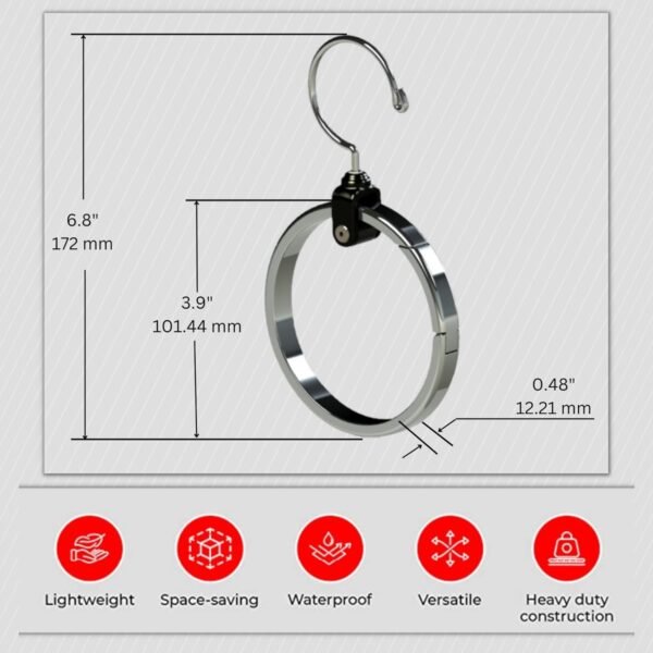 Multipurpose Closet Hanger Organizer ROLLY HANGER Great Space Saver Cut Clutter in The Closet Ideal Organizer for Belts, Baseball Hats, Ties, Scarves, Purses and Much More Versatile Hanger - Image 2