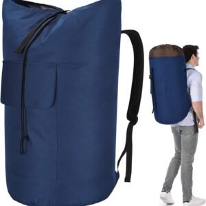 Laundry Bag Backpack Extra Large, 115L Laundry Backpack with Padded Shoulder Strap, Sturdy Travel Laundry Bag, Hanging laundry bag for College Dorm, Apartment, Laundry Backpack Bag