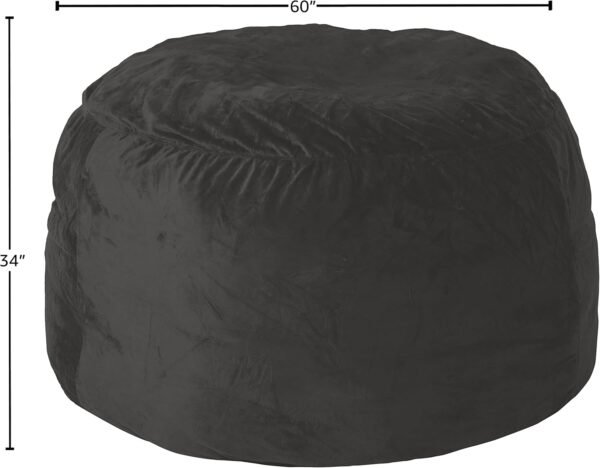 Chill Sack Bean Bag Chair Cover, 5-Feet, Ultrafur - Charcoal - Image 3
