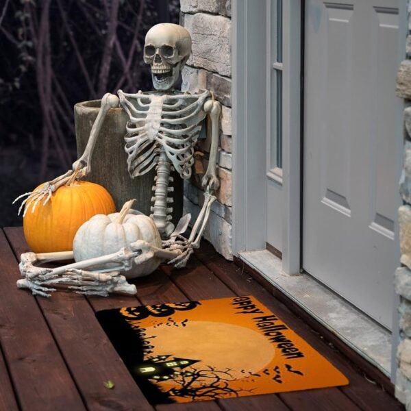 Halloween Decorations Halloween Door Mats Gothic Welcome Mats Skeleton Skull Doormat Indoor Spooky Welcome Mat Outdoor Indoor Hone Decor Halloween Welcome Mats for Garden Patio - Image 2