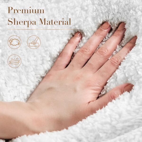 Twin XL Mattress Topper for Single Bed, Cymula Sherpa Mattress Pad for College Dorm Bed 2inch Extra Thick Mattress Cover with 900GSM Down Alternative Soft Pillow Top with 8-21" Deep Pocket, 39x80in - Image 3