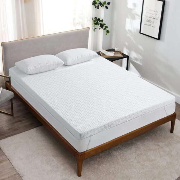 bedluxury 3 Inch TwinXL Size Cooling Mattress Topper Gel Memory Foam, High Density Soft Foam Mattress Pad Cover for Pressure Relief, Bed Topper with Removable Breathable Cover - Image 7